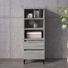 Aparador alto madera contrachapada gris Sonoma 40x36x110 cm de vidaXL, Aparadores - Ref: Foro24-821250, Precio: 61,23 €, Desc...