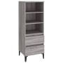 Tall gray Sonoma plywood sideboard 40x36x110 cm by vidaXL, Sideboards - Ref: Foro24-821250, Price: 61,99 €, Discount: %