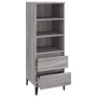 Tall gray Sonoma plywood sideboard 40x36x110 cm by vidaXL, Sideboards - Ref: Foro24-821250, Price: 61,99 €, Discount: %