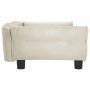 Cremefarbenes Hundebett aus Samt, 95 x 55 x 30 cm von vidaXL, Betten für Hunde - Ref: Foro24-171816, Preis: 78,78 €, Rabatt: %