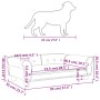 Cremefarbenes Hundebett aus Samt, 95 x 55 x 30 cm von vidaXL, Betten für Hunde - Ref: Foro24-171816, Preis: 78,78 €, Rabatt: %