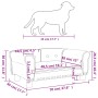 Hundebett aus braunem Samt, 70 x 45 x 30 cm von vidaXL, Betten für Hunde - Ref: Foro24-171829, Preis: 69,41 €, Rabatt: %