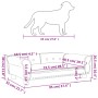 Blue velvet dog bed 95x55x30 cm by vidaXL, Beds for dogs - Ref: Foro24-171810, Price: 79,63 €, Discount: %