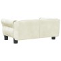 Samtiges Hundebett in Creme 70x45x30 cm von vidaXL, Betten für Hunde - Ref: Foro24-171830, Preis: 62,99 €, Rabatt: %