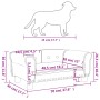 Samtiges Hundebett in Creme 70x45x30 cm von vidaXL, Betten für Hunde - Ref: Foro24-171830, Preis: 62,99 €, Rabatt: %