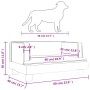 Hundebett aus dunkelgrauem Samt, 60 x 40 x 30 cm von vidaXL, Betten für Hunde - Ref: Foro24-171908, Preis: 60,67 €, Rabatt: %