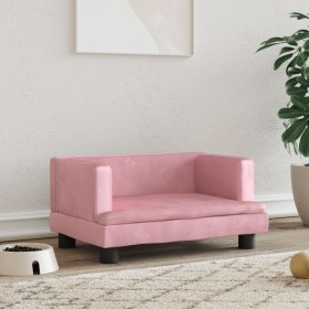 Pink velvet dog bed 60x40x30 cm by vidaXL, Beds for dogs - Ref: Foro24-171909, Price: 66,50 €, Discount: %