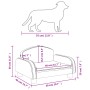 Cama para perros de tela crema 50x40x30 cm de vidaXL, Camas para perros - Ref: Foro24-171970, Precio: 53,34 €, Descuento: %