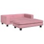 Cama para perros con extensión terciopelo rosa 100x50x30 cm de vidaXL, Camas para perros - Ref: Foro24-172022, Precio: 117,90...