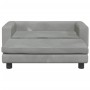 Cama de perros con extensión terciopelo gris claro 100x50x30 cm de vidaXL, Camas para perros - Ref: Foro24-172020, Precio: 11...