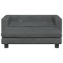 Cama de perros con extensión terciopelo gris oscuro 100x50x30cm de vidaXL, Camas para perros - Ref: Foro24-172021, Precio: 11...