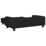 Cama para perros con extensión terciopelo negro 100x50x30 cm de vidaXL, Camas para perros - Ref: Foro24-172023, Precio: 118,8...