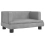 Children's sofa in light gray velvet 60x40x30 cm by vidaXL, Baby and Toddler Furniture - Ref: Foro24-3196318, Price: 56,77 €,...