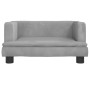 Children's sofa in light gray velvet 60x40x30 cm by vidaXL, Baby and Toddler Furniture - Ref: Foro24-3196318, Price: 56,77 €,...