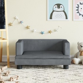 Dark gray velvet children's sofa 60x40x30 cm by vidaXL, Baby and Toddler Furniture - Ref: Foro24-3196319, Price: 57,14 €, Dis...