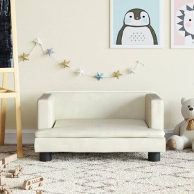 Cream velvet children's sofa 60x40x30 cm by vidaXL, Baby and Toddler Furniture - Ref: Foro24-3196323, Price: 56,18 €, Discoun...