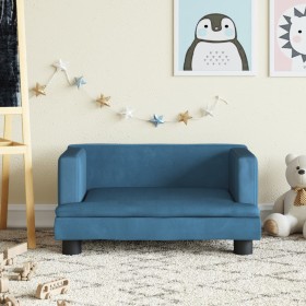 Blaues Kindersofa aus Samt, 60x40x30 cm von vidaXL, Baby- und Kleinkindmöbel - Ref: Foro24-3196317, Preis: 56,18 €, Rabatt: %