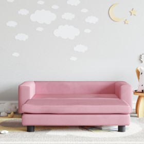 Kinder Sofa mit Fußstütze aus rosa Samt 100x50x30 cm von vidaXL, Baby- und Kleinkindmöbel - Ref: Foro24-3196410, Preis: 118,9...