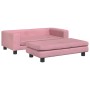 Children's sofa with pink velvet footrest 100x50x30 cm by vidaXL, Baby and Toddler Furniture - Ref: Foro24-3196410, Price: 11...