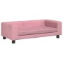 Children's sofa with pink velvet footrest 100x50x30 cm by vidaXL, Baby and Toddler Furniture - Ref: Foro24-3196410, Price: 11...