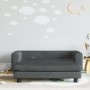 Kindersofa und Fußhocker aus dunkelgrauem Samt, 100 x 50 x 30 cm von vidaXL, Baby- und Kleinkindmöbel - Ref: Foro24-3196409, ...