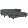 Kindersofa und Fußhocker aus dunkelgrauem Samt, 100 x 50 x 30 cm von vidaXL, Baby- und Kleinkindmöbel - Ref: Foro24-3196409, ...