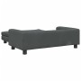 Kindersofa und Fußhocker aus dunkelgrauem Samt, 100 x 50 x 30 cm von vidaXL, Baby- und Kleinkindmöbel - Ref: Foro24-3196409, ...