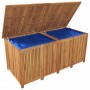 Caja de almacenaje de jardín madera maciza acacia 175x80x75 cm de vidaXL, Cajas de almacenaje para exteriores - Ref: Foro24-3...