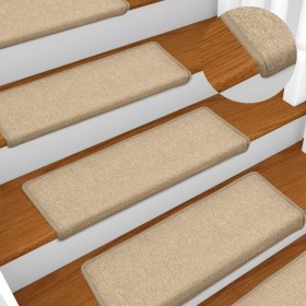 Stair tread mats 15 pcs taupe 65x21x4 cm by vidaXL, Stair mats - Ref: Foro24-134573, Price: 62,46 €, Discount: %