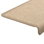 Alfombras de peldaños de escalera 15 uds gris topo 65x21x4 cm de vidaXL, Alfombrillas para escalones - Ref: Foro24-134573, Pr...