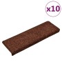 Stair treads 10 units brown 65x21x4 cm by vidaXL, Stair mats - Ref: Foro24-149821, Price: 54,93 €, Discount: %