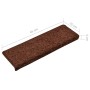 Stair treads 10 units brown 65x21x4 cm by vidaXL, Stair mats - Ref: Foro24-149821, Price: 54,93 €, Discount: %