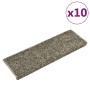 Alfombrillas de escalera 10 unidades gris 65x21x4 cm de vidaXL, Alfombrillas para escalones - Ref: Foro24-149815, Precio: 62,...