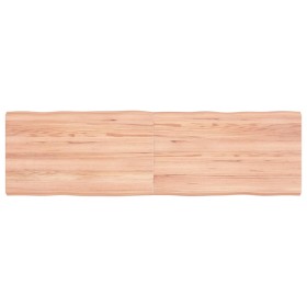 Tablero mesa madera tratada borde natural marrón 140x40x(2-4)cm de vidaXL, Tableros para mesas - Ref: Foro24-363962, Precio: ...