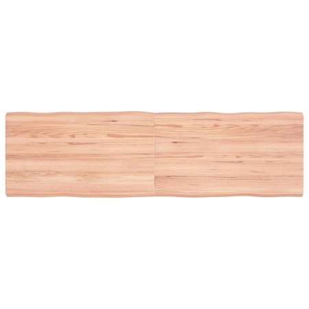 Tischplatte aus behandeltem Holz mit naturbrauner Kante, 140 x 40 x (2–4) cm von vidaXL, Tischplatten - Ref: Foro24-363962, P...