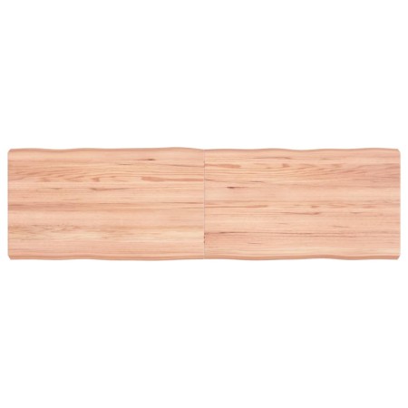 Tablero mesa madera tratada borde natural marrón 140x40x(2-6)cm de vidaXL, Tableros para mesas - Ref: Foro24-363963, Precio: ...