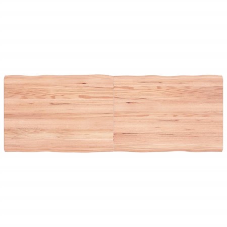 Tischplatte aus behandeltem Holz mit naturbrauner Kante, 140 x 50 x (2–4) cm von vidaXL, Tischplatten - Ref: Foro24-363964, P...