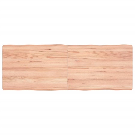 Treated wood table board with natural brown edge 140x50x(2-6)cm by vidaXL, Table tops - Ref: Foro24-363965, Price: 83,79 €, D...