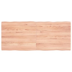 Tischplatte aus behandeltem Holz mit naturbrauner Kante, 140 x 60 x (2–4) cm von vidaXL, Tischplatten - Ref: Foro24-363966, P...