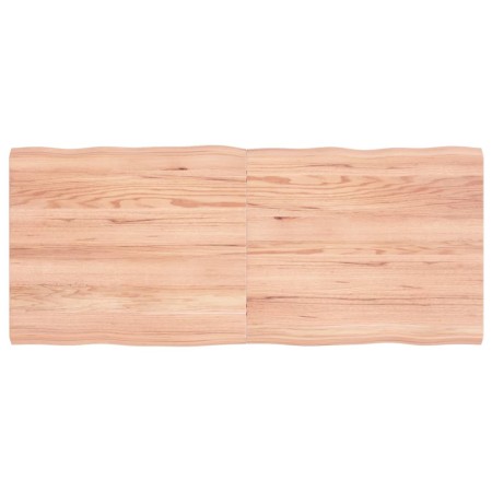 Tischplatte aus behandeltem Holz mit naturbrauner Kante, 140 x 60 x (2–4) cm von vidaXL, Tischplatten - Ref: Foro24-363966, P...