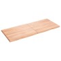 Tablero mesa madera tratada borde natural marrón 140x60x(2-4)cm de vidaXL, Tableros para mesas - Ref: Foro24-363966, Precio: ...