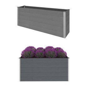 Graues WPC-Blumenbeet 200x50x91 cm von vidaXL, Töpfe und Pflanzgefäße - Ref: Foro24-45755, Preis: 534,99 €, Rabatt: %