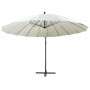 Sombrilla colgante con palo de aluminio blanco 3 m de vidaXL, Sombrillas - Ref: Foro24-47220, Precio: 141,72 €, Descuento: %