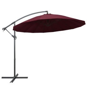 Hanging umbrella with aluminum pole in burgundy color, 3 m. by vidaXL, Umbrellas - Ref: Foro24-47224, Price: 153,99 €, Discou...