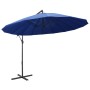 Sombrilla colgante con palo de aluminio azul 3 m de vidaXL, Sombrillas - Ref: Foro24-47227, Precio: 139,99 €, Descuento: %