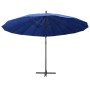 Sombrilla colgante con palo de aluminio azul 3 m de vidaXL, Sombrillas - Ref: Foro24-47227, Precio: 139,99 €, Descuento: %