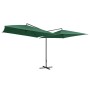 Double green steel pole garden umbrella 250x250 cm by vidaXL, Umbrellas - Ref: Foro24-47320, Price: 135,99 €, Discount: %