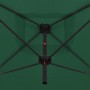 Double green steel pole garden umbrella 250x250 cm by vidaXL, Umbrellas - Ref: Foro24-47320, Price: 135,99 €, Discount: %