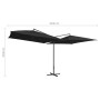 Double garden umbrella with black steel pole 250x250 cm by vidaXL, Umbrellas - Ref: Foro24-47326, Price: 127,90 €, Discount: %