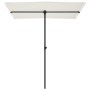 Garden umbrella with sand white aluminum pole 180x110cm by vidaXL, Umbrellas - Ref: Foro24-47329, Price: 40,89 €, Discount: %